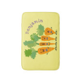 Cute singing carrot cartoon illustratie badmat (Voorkant Verticaal)
