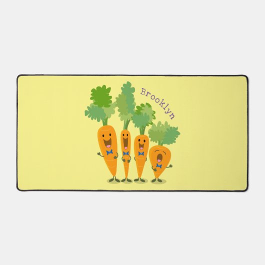 Cute singing carrot cartoon illustratie bureaumat (Voorkant)