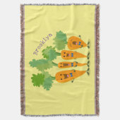 Cute singing carrot cartoon illustratie deken (Voorkant Verticaal)