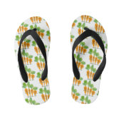 Cute singing carrot cartoon illustratie kinder teenslippers (Voetbed)