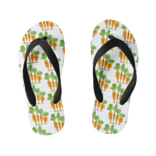 Cute singing carrot cartoon illustratie kinder teenslippers