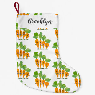 Cute singing carrot cartoon illustratie kleine kerstsok