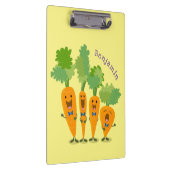 Cute singing carrot cartoon illustratie klembord (Rechts)