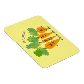 Cute singing carrot cartoon illustratie magneet (Rechterzijde)