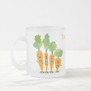 Cute singing carrot cartoon illustratie matglas koffiemok