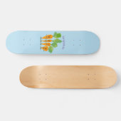 Cute singing carrot cartoon illustratie persoonlijk skateboard (Horizontaal)