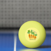 Cute singing carrot cartoon illustratie pingpongbal (Net)