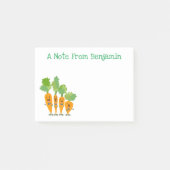 Cute singing carrot cartoon illustratie post-it® notes (Voorkant)