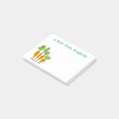 Cute singing carrot cartoon illustratie post-it® notes (Schuin)