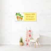 Cute singing carrot cartoon illustratie spandoek (Insitu)