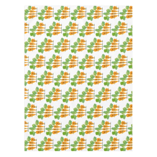 Cute singing carrot cartoon illustratie tafelkleed (Voorkant)