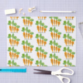 Cute singing carrot cartoon illustratie tissuepapier (Craft)