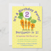 Cute singing carrots cartoon kaart (Voorkant)