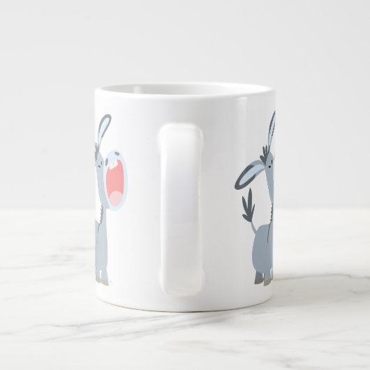 Cute Singing Cartoon Donkey Grote Koffiekop (Achterkant)