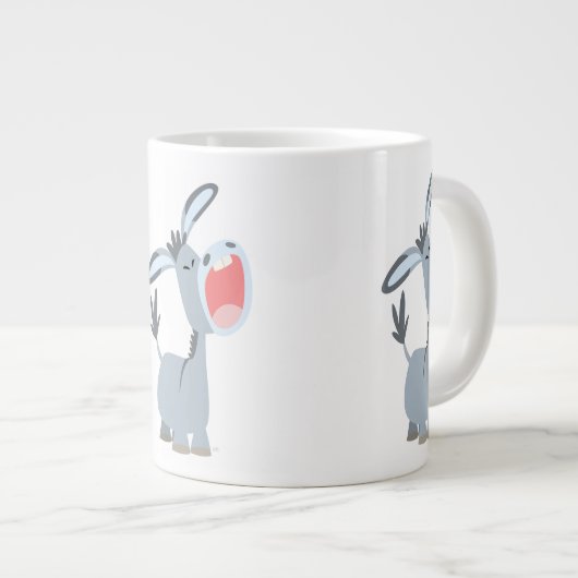 Cute Singing Cartoon Donkey Grote Koffiekop (Voorkant rechts)