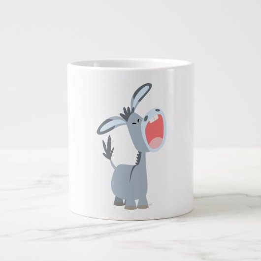 Cute Singing Cartoon Donkey Grote Koffiekop (Voorkant)
