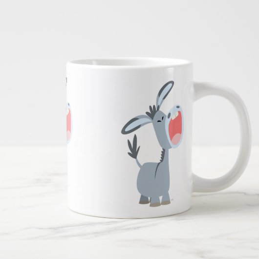Cute Singing Cartoon Donkey Grote Koffiekop (Rechts)