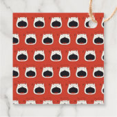 Cute Singing Cat Fa La La La La La La Holiday Bedankjes Labels (Achterkant)