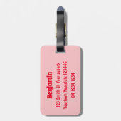 Cute-Singing chili peppers cartoon illustratie Bagagelabel (Achterkant verticaal)