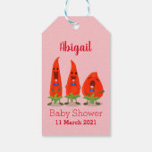 Cute-Singing chili peppers cartoon illustratie Cadeaulabel (Achterkant)