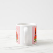 Cute-Singing chili peppers cartoon illustratie Espresso Kop (Achterkant)