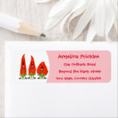 Cute-Singing chili peppers cartoon illustratie Etiket (Insitu)