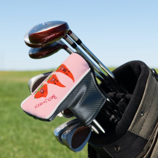 Cute-Singing chili peppers cartoon illustratie Golfheadcover (Insitu)