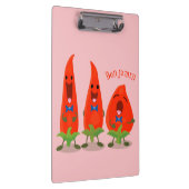 Cute-Singing chili peppers cartoon illustratie Klembord (Rechts)