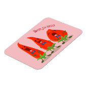 Cute-Singing chili peppers cartoon illustratie Magneet (Linkerzijde)