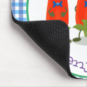 Cute-Singing chili peppers cartoon illustratie Muismat (Hoek)