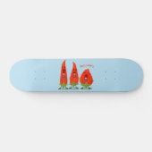 Cute-Singing chili peppers cartoon illustratie Persoonlijk Skateboard (Horizontaal)