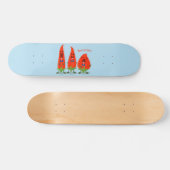 Cute-Singing chili peppers cartoon illustratie Persoonlijk Skateboard (Horizontaal)
