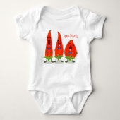 Cute-Singing chili peppers cartoon illustratie Romper (Voorkant)