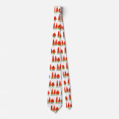 Cute-Singing chili peppers cartoon illustratie Stropdas (Voorkant)