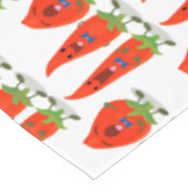 Cute-Singing chili peppers cartoon illustratie Tafelkleed (Gekanteld)