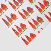 Cute-Singing chili peppers cartoon illustratie Tissuepapier (Detail)