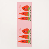 Cute-Singing chili peppers cartoon illustratie Yogamat (Voorkant)