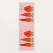 Cute-Singing chili peppers cartoon illustratie Yogamat (Achterkant)