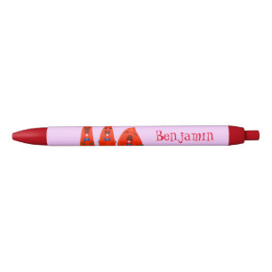 Cute-Singing chili peppers cartoon illustratie Zwarte Inkt Pen