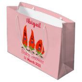 Cute singing chilli peppers cartoon illustration groot cadeauzakje (Achterkant Gekanteld)