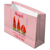 Cute singing chilli peppers cartoon illustration groot cadeauzakje (Voorkant Gekanteld)