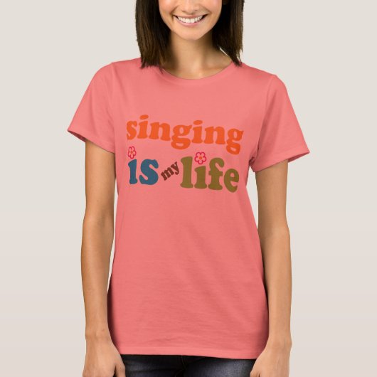 Cute Singing is mijn leven T-shirt (Voorkant)