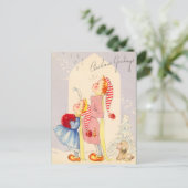 Cute Singing KerstCarolers Briefkaart (Staand voorkant)