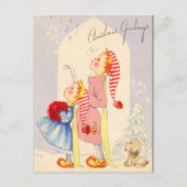 Cute Singing KerstCarolers Briefkaart (Voorkant)