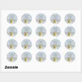 Cute Singing Kerstmuis Ronde Sticker (Vel)