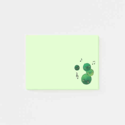 Cute Singing Marimo Moss Stack Post-it® Notes (Voorkant)
