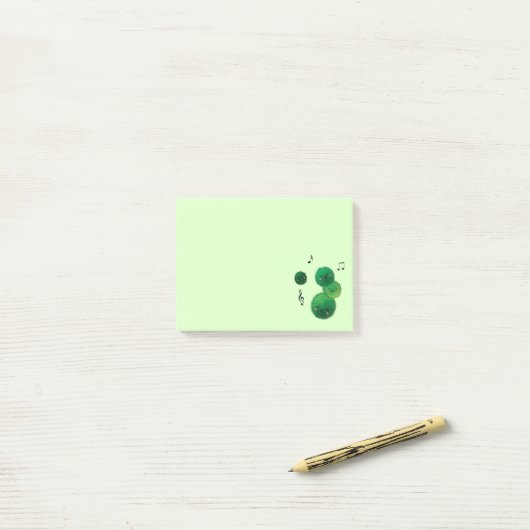 Cute Singing Marimo Moss Stack Post-it® Notes (Op bureau)