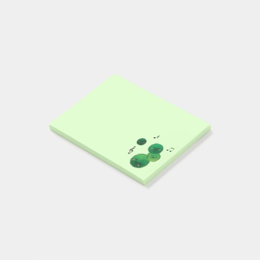Cute Singing Marimo Moss Stack Post-it® Notes (Schuin)