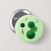 Cute Singing Marimo Moss Stack Ronde Button 5,7 Cm (Voorkant /achterkant)