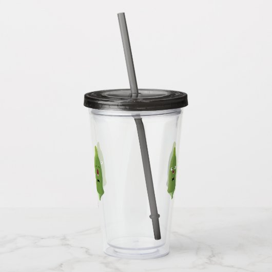 Cute singing okra Plant cartoon Acryl Drinkbeker